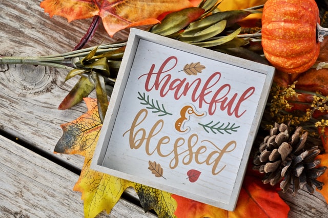 Thankful and Blessed Poster. Don't forget to thank yourself.