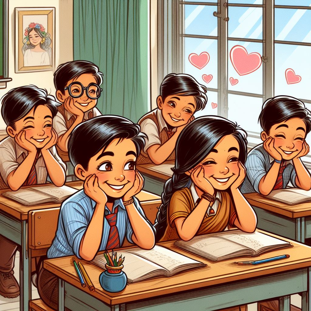 An illustration of Indian school kids admiring their crush in class
The First Crush: A Journey Down Memory Lane - A blog post by Gaurav Sinha #gauravsinhawrites
