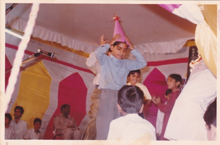 Early 1990s, St Annie Convent School in Pilibangan, Rajasthan. "Smiling faces behind me is perhaps what nostalgia means"